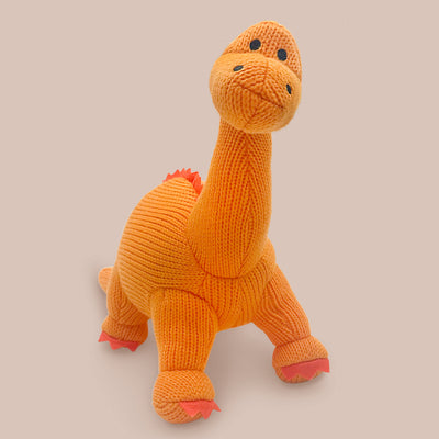 Dinosaur Soft Toy and Personalised Pyjamas, Orange
