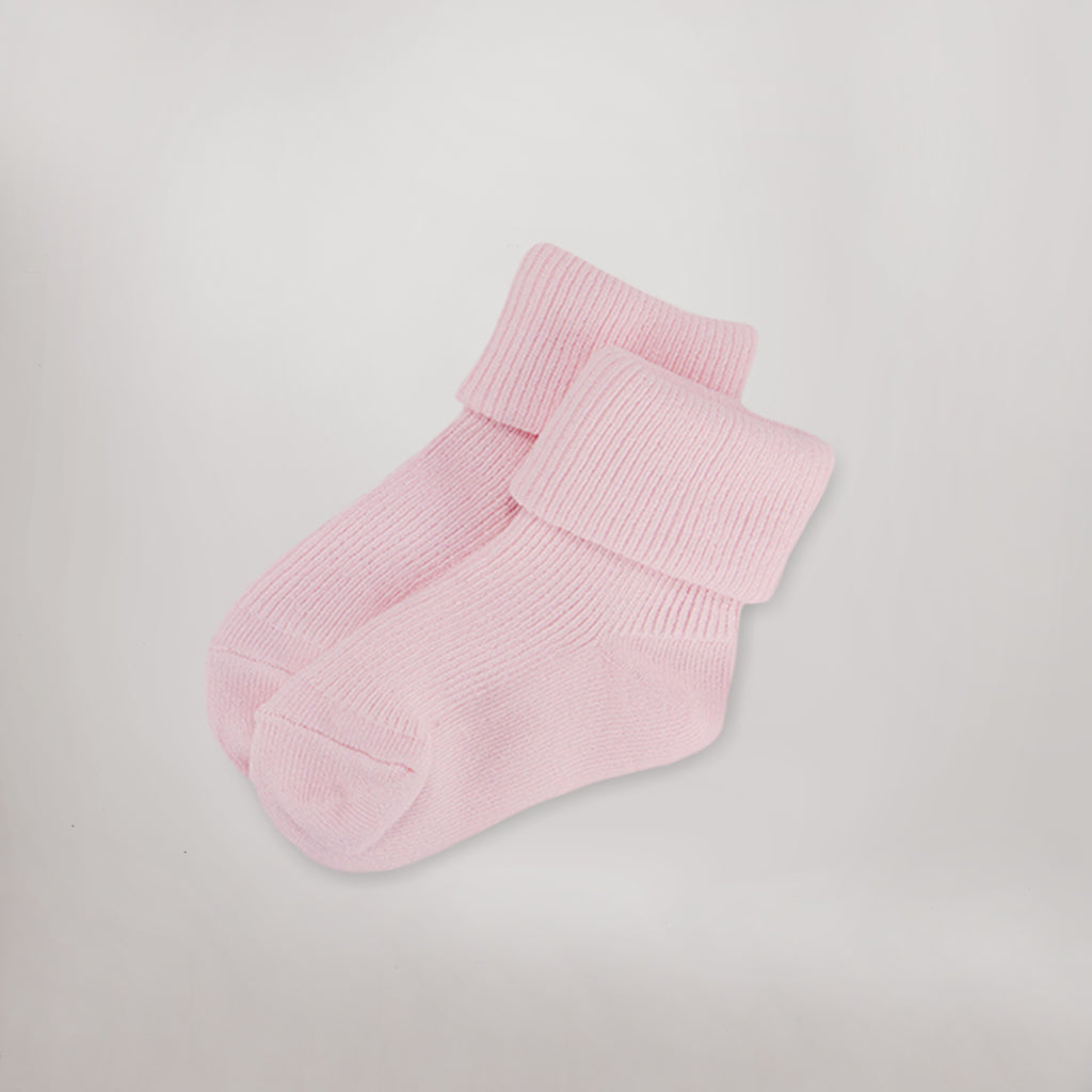 pink new baby socks