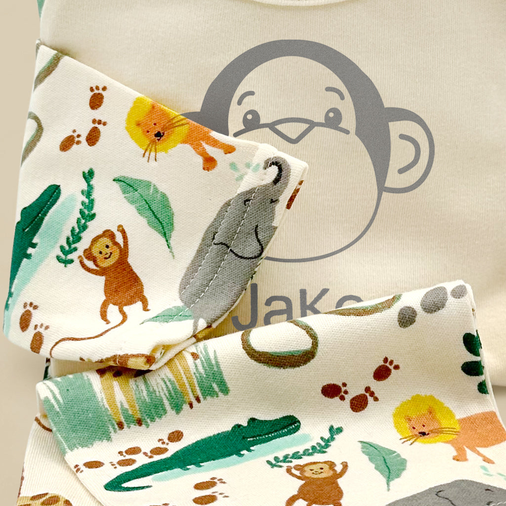 Morris Monkey's Jungle Balloon and Personalised Pyjamas Birthday Gift Set