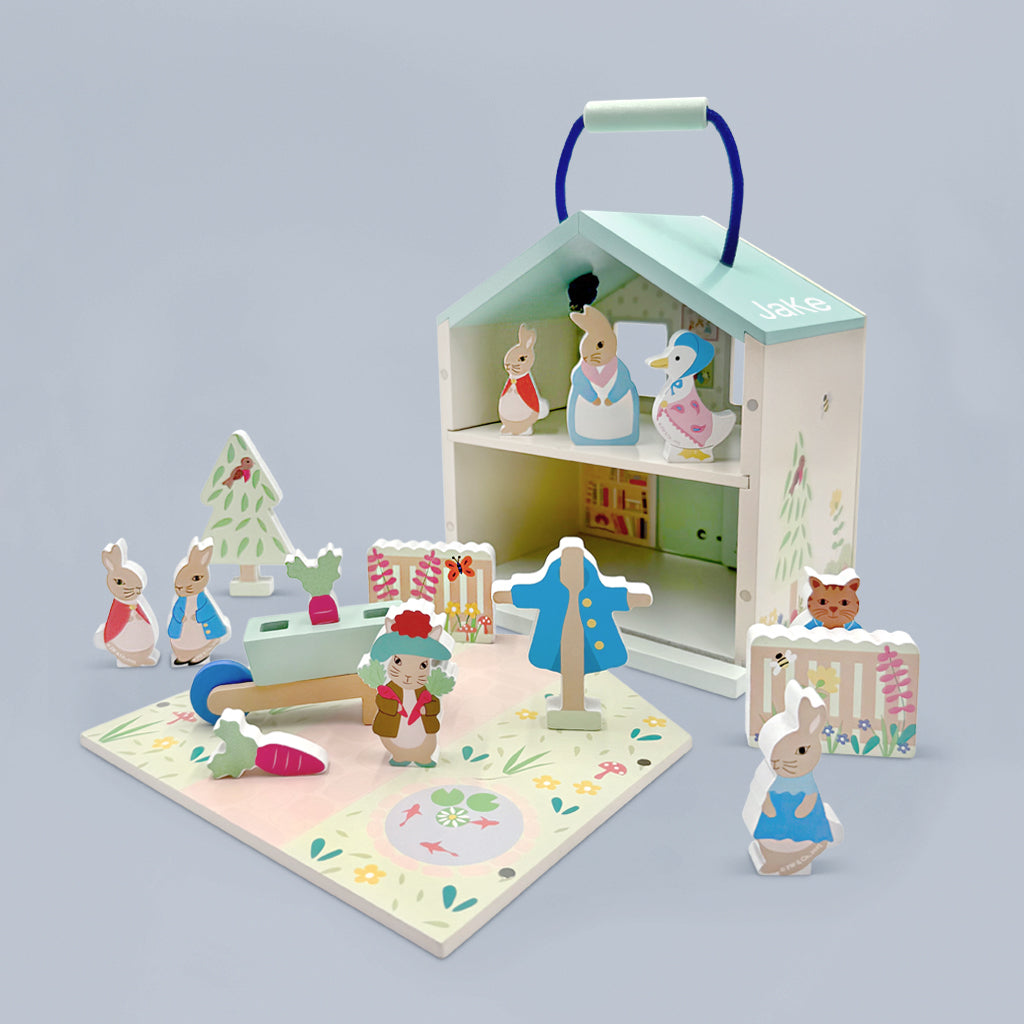 Personalised Peter Rabbit Play Set Orange Tree Toys Babyblooms