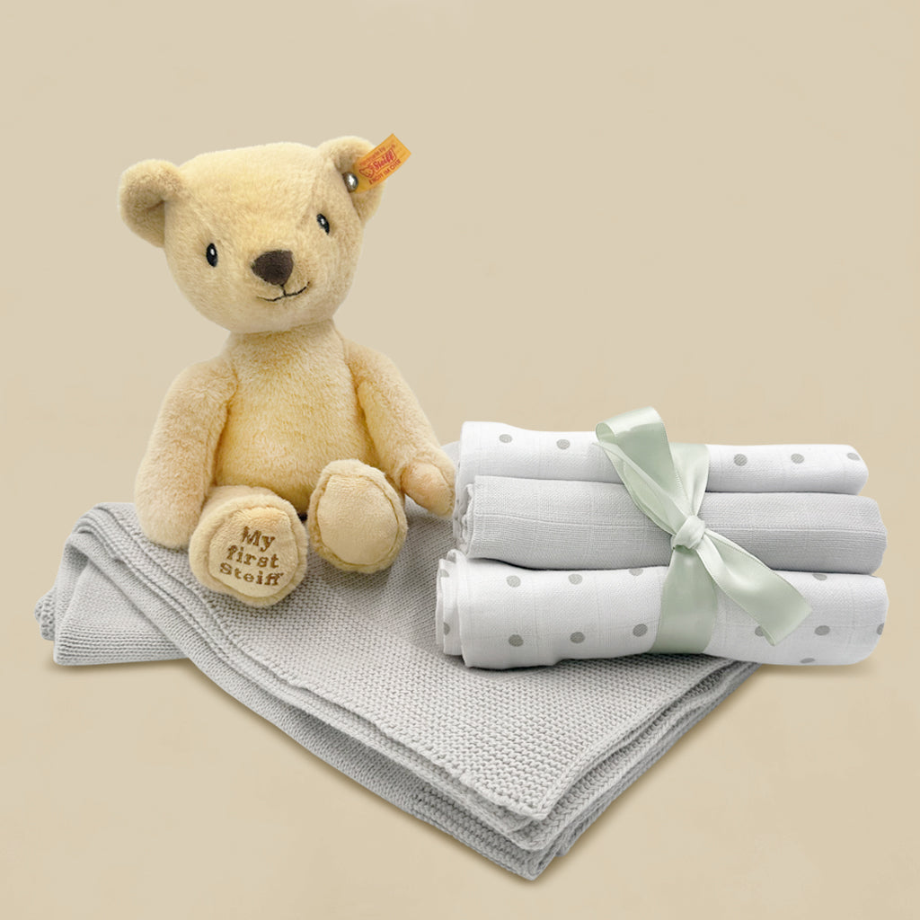My First Steiff Muslins And Blanket Neutral Gift Sets Steiff My First Steiff Muslins And Blanket Neutral Gift Sets Steiff