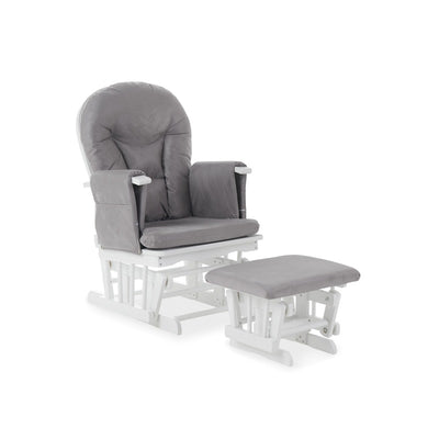 Obaby Reclining Glider Chair and Stool, Grey