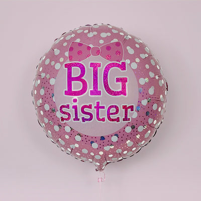 Silbing Gift Big Sister Balloon With Teddy Bear