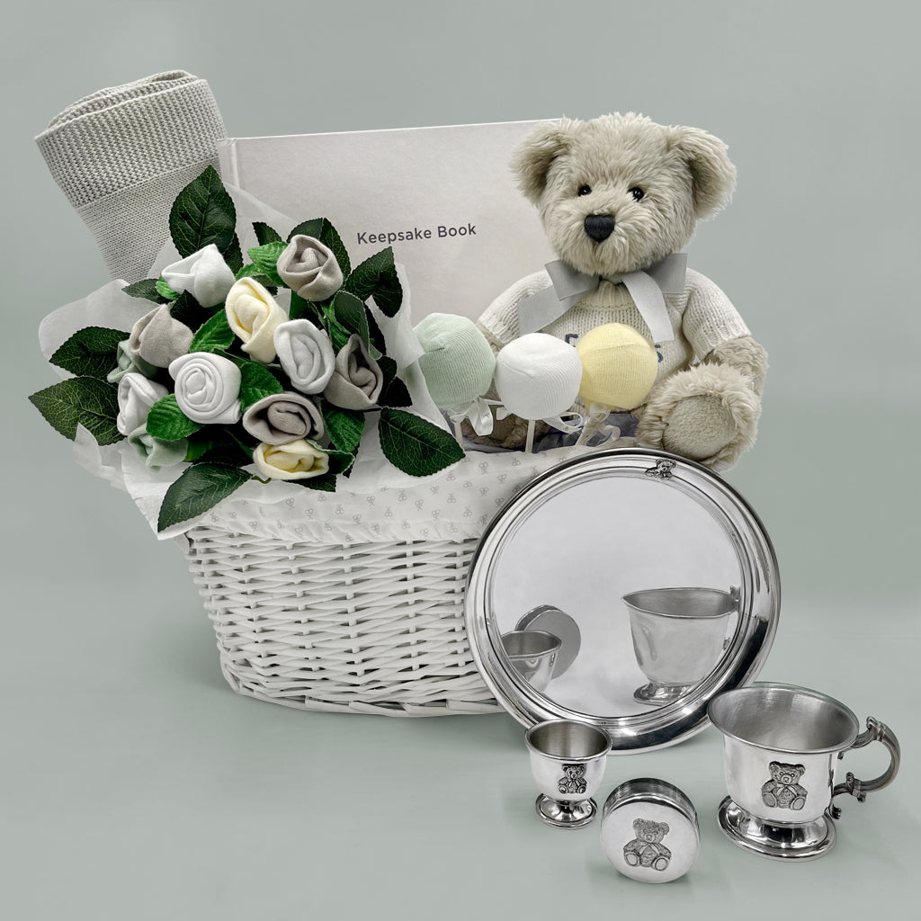 Personalised Luxury Little Treasures Celebration Basket with Cup