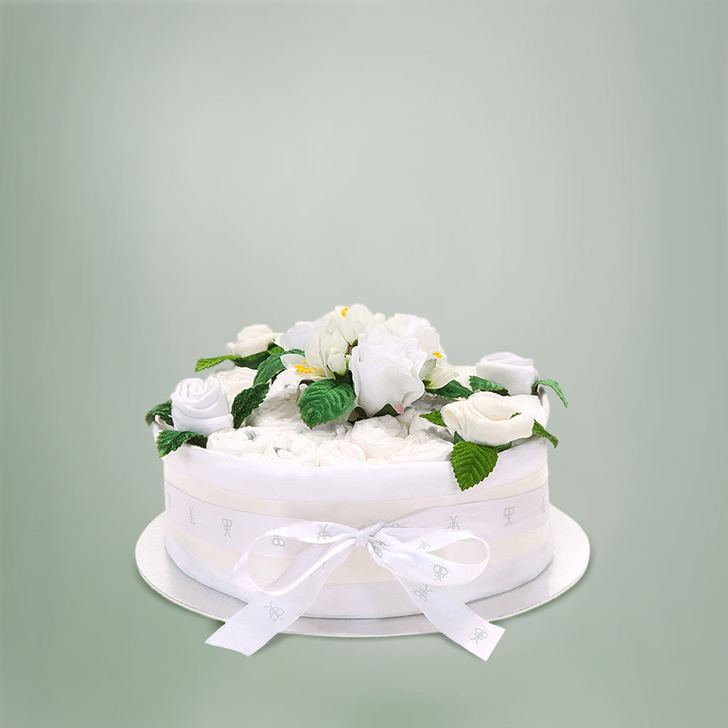 Tier Nappy Cake- Cream Baby Clothes Cakes – Babyblooms