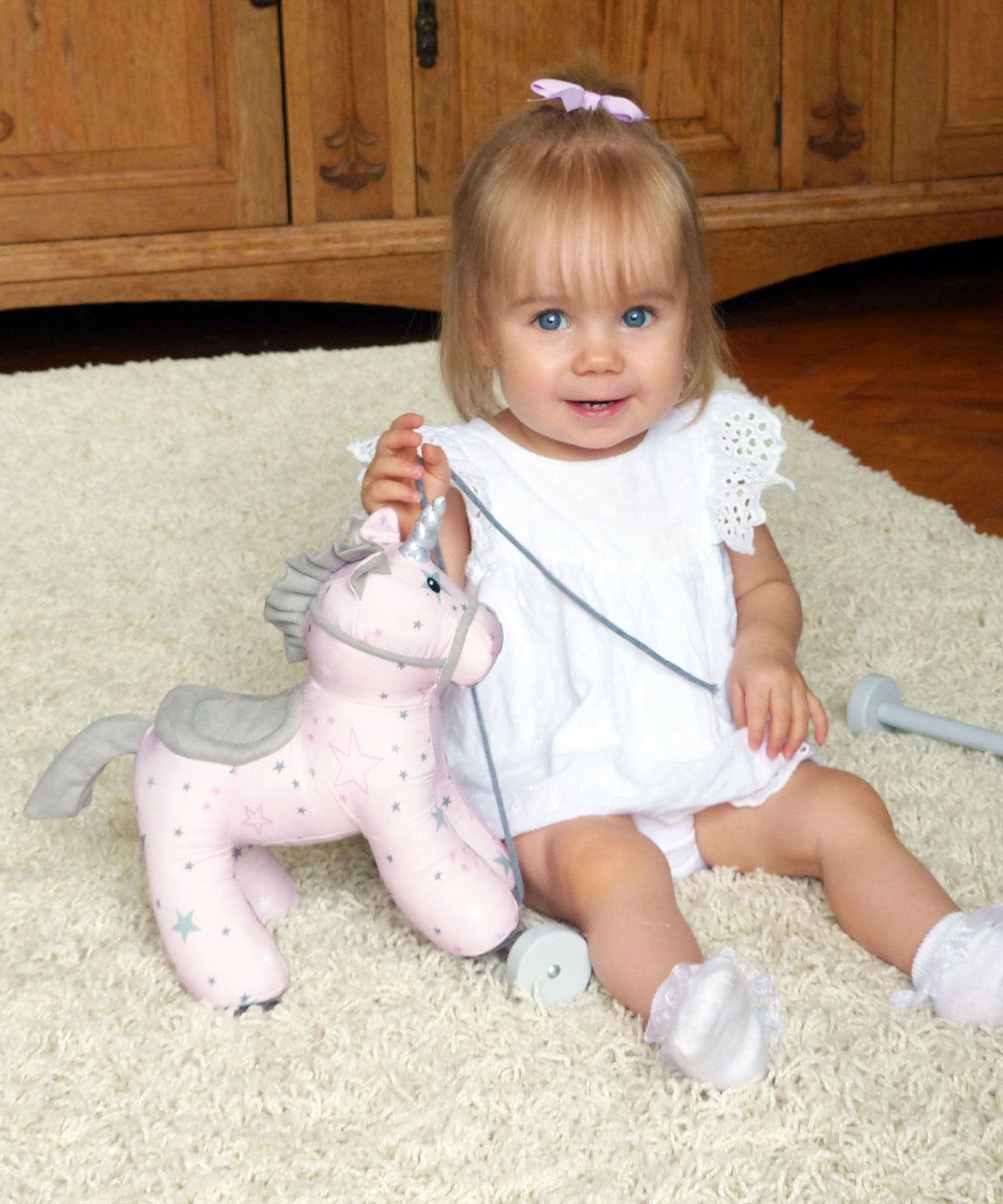 Celeste Unicorn Pull Along Toy Babyblooms 2In1 Toy Soft Toys