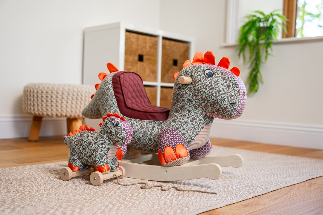 Little Bird Told Me Digley Rocking Dinosaur and Pull Along Toy