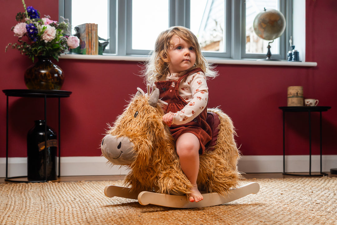 Little Bird Told Me Hubert Rocking Highland Cow