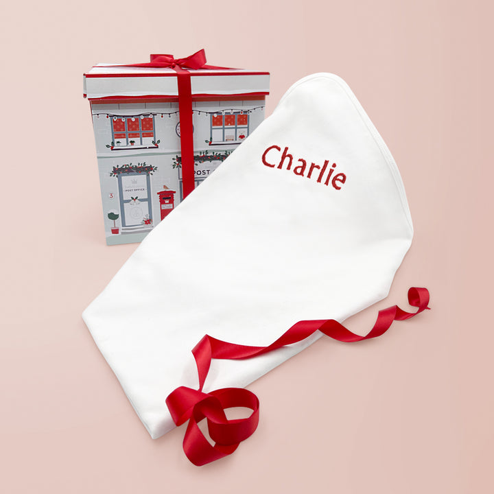 Personalised Christmas Snuggle Wrap With Berkeley Bear, Red