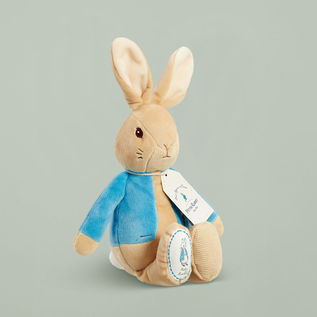 My First Peter Rabbit with Personalised Knitted Blanket Gift Set, Blue