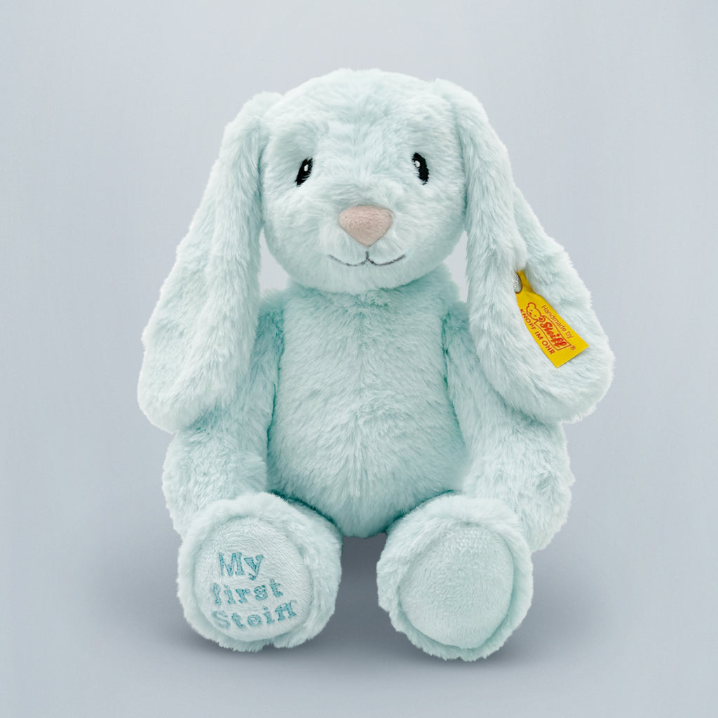 My First Steiff Hoppie Rabbit, Blue 
