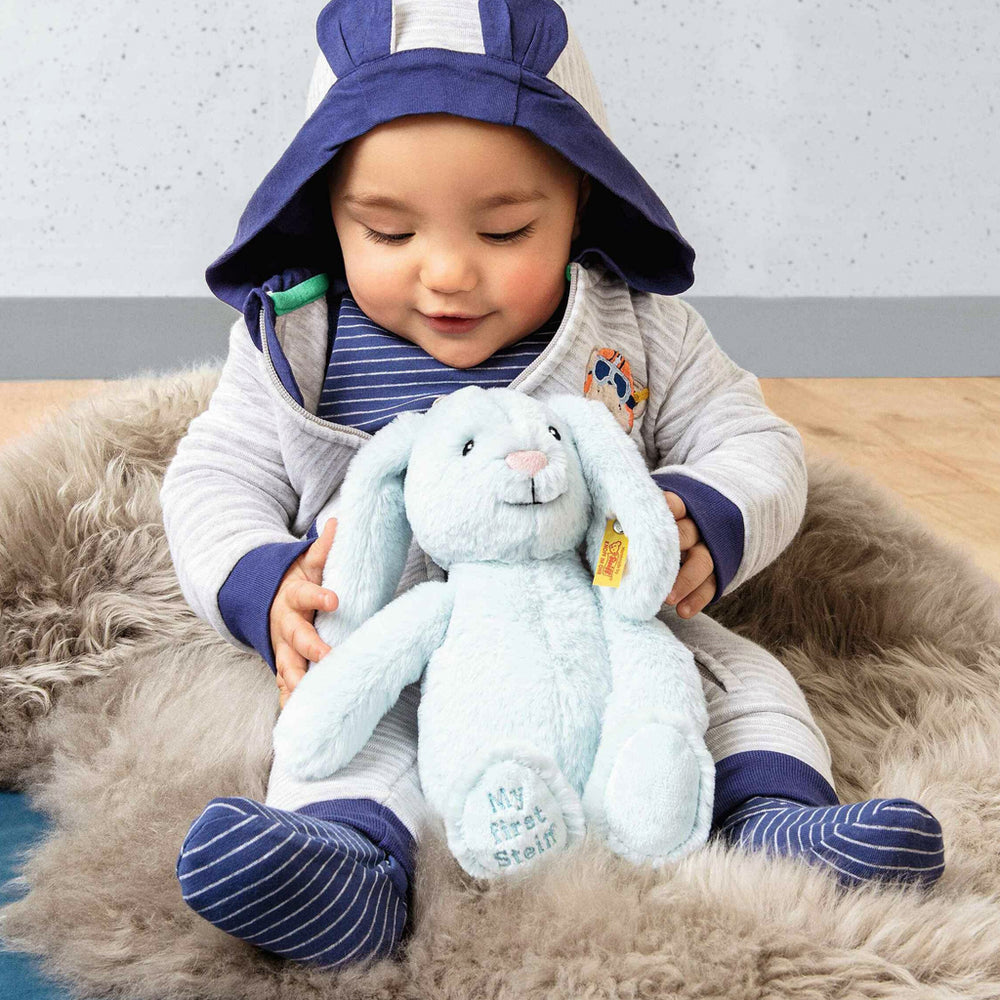 My First Steiff Hoppie Rabbit, Blue