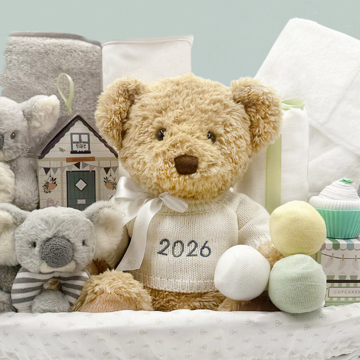 Personalised My First Year Koala Hamper, Neutral
