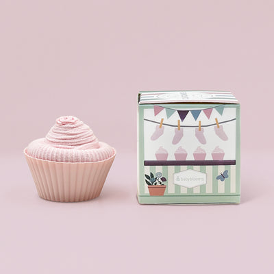 cupcake baby gift containing socks