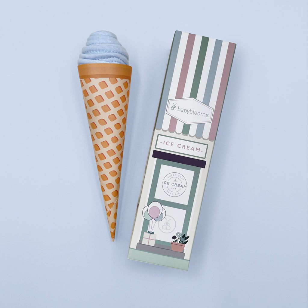 Blue Ice Cream Bib Novelty Baby Gift 
