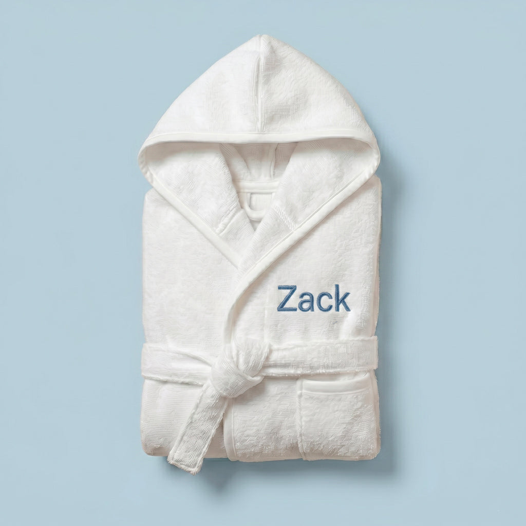 Personalised Hooded Towel, Blue 1-2 Years