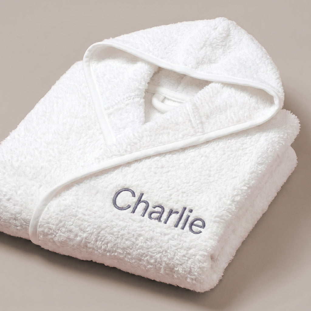 Personalised Bathrobe, Grey 0-12 Months