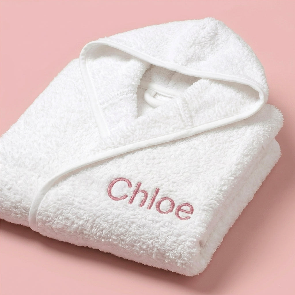 Personalised Bathrobe, Pink 1-2 Years