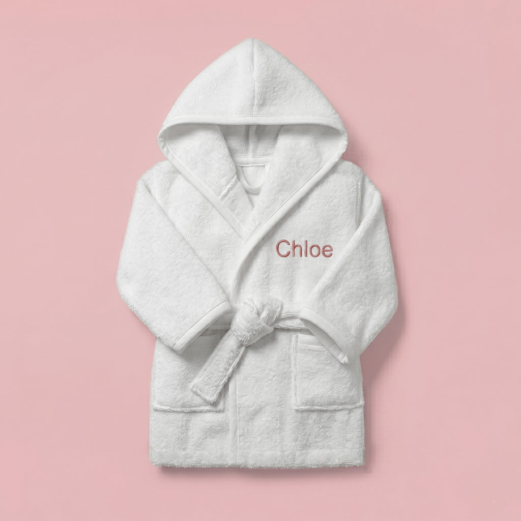 Personalised Bathrobe, Pink 0-12 Months