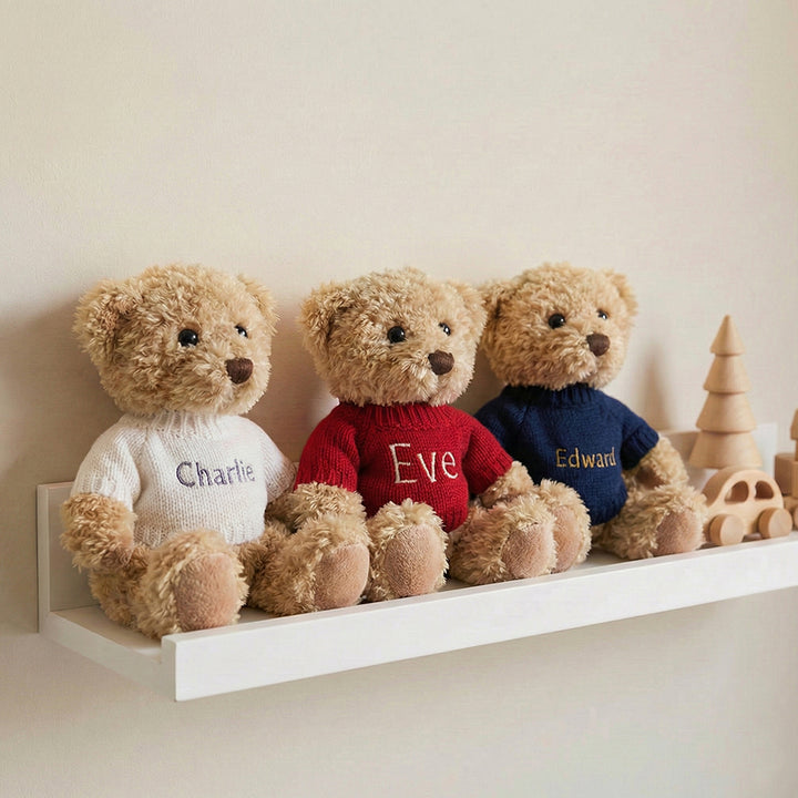 Personalised Bertie Year Bear Red