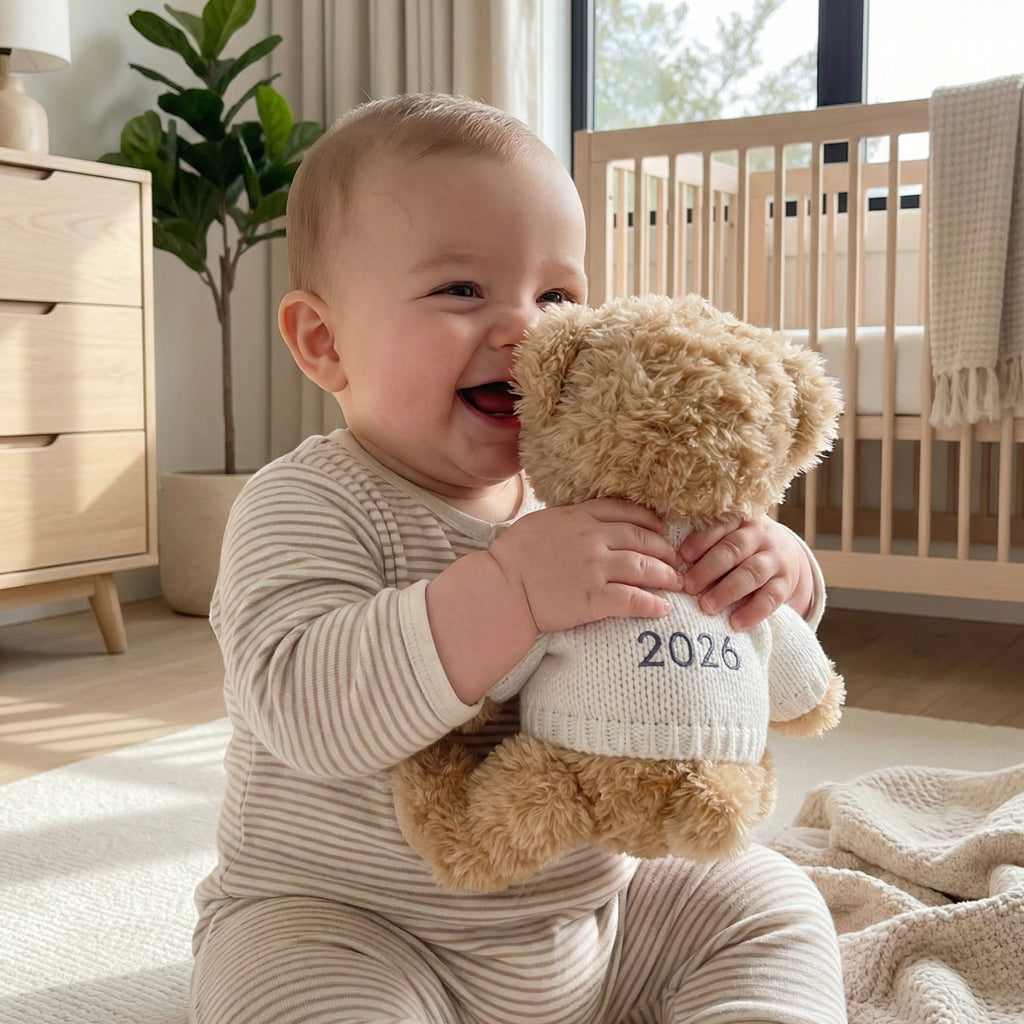 Personalised Bertie Year Bear White