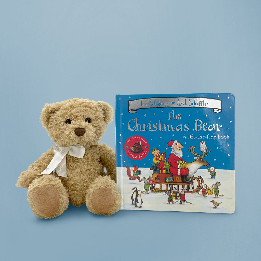 Bertie Bear Soft Toy with Christmas Bear Lift-the-Flap Board Book