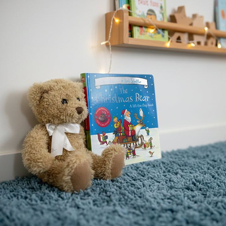 Bertie Bear Soft Toy with Christmas Bear Lift-the-Flap Board Book