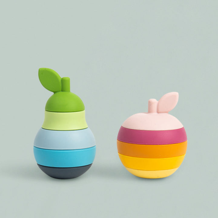 Stacking Silicone Apple and Pear Toys