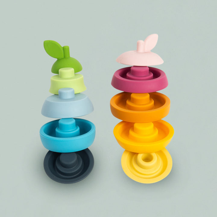 Bigjigs Stacking Apple and Pear Silicone Toy Set