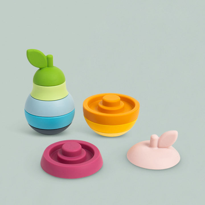 Silicone Stacking Apple and Pear Toys