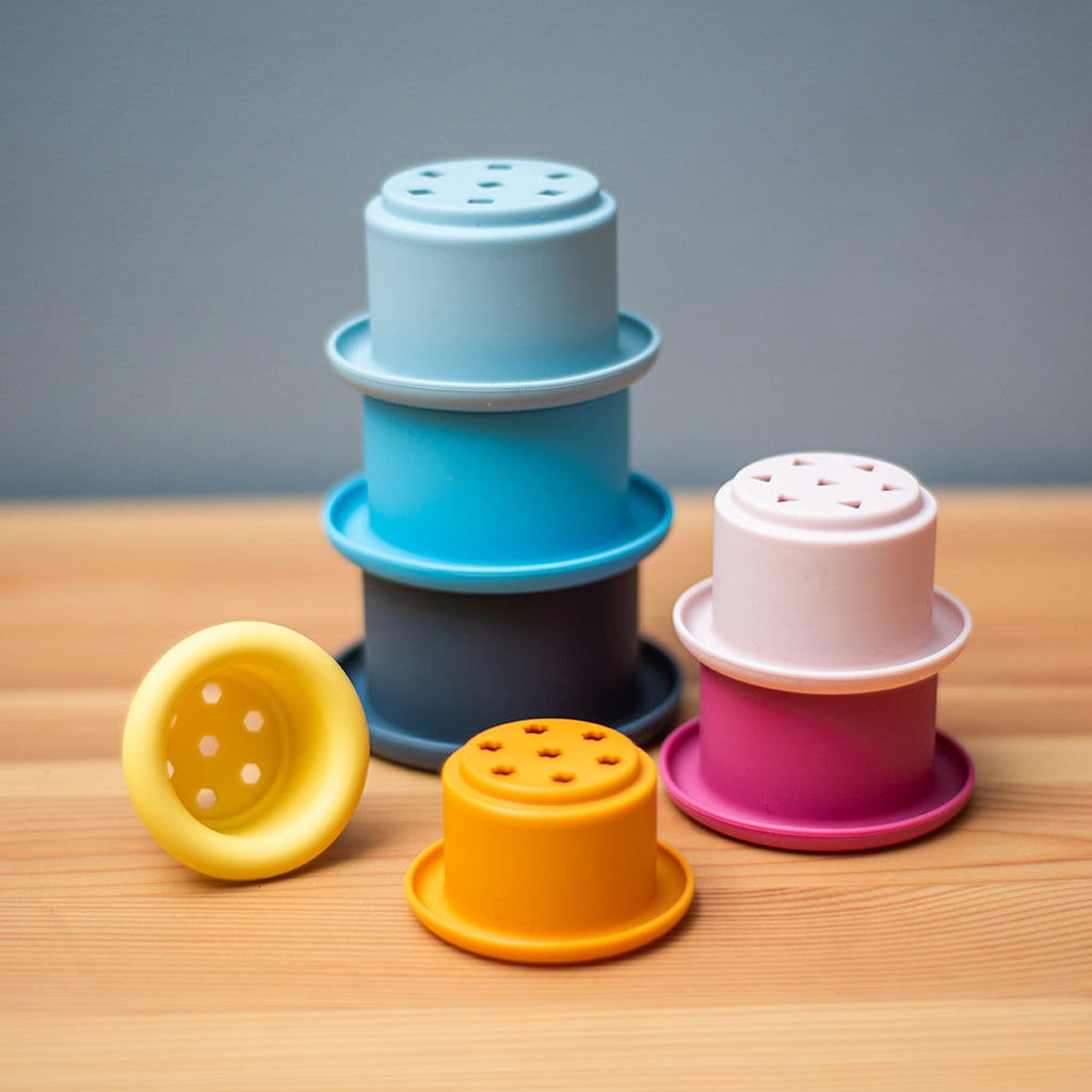 Silicone Stacking Cups | Bigjigs | Eco Toys | Babyblooms