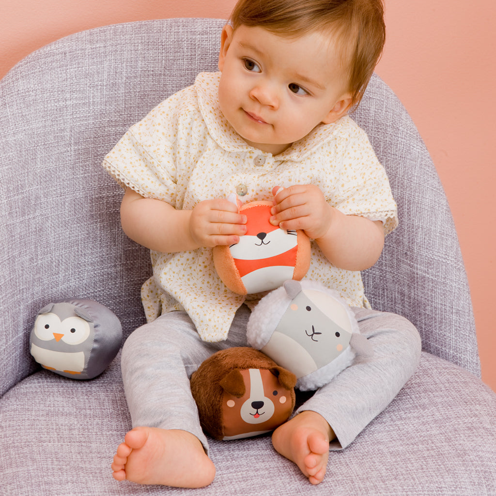 Set of 4 Roly Poly Balls, Forest | Little Big Friends – Babyblooms