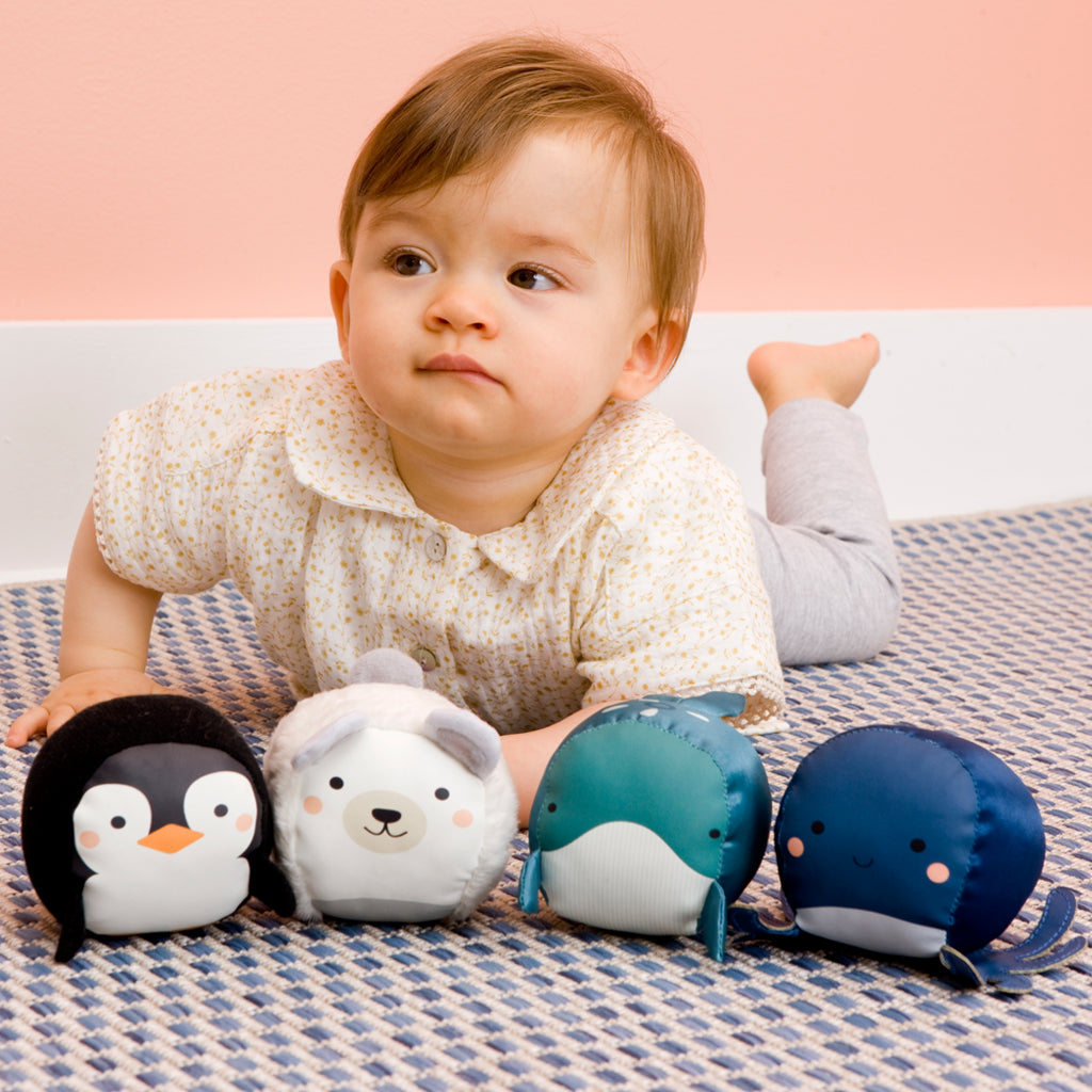 Set of 4 Roly Poly Balls, Ocean | Little Big Friends – Babyblooms