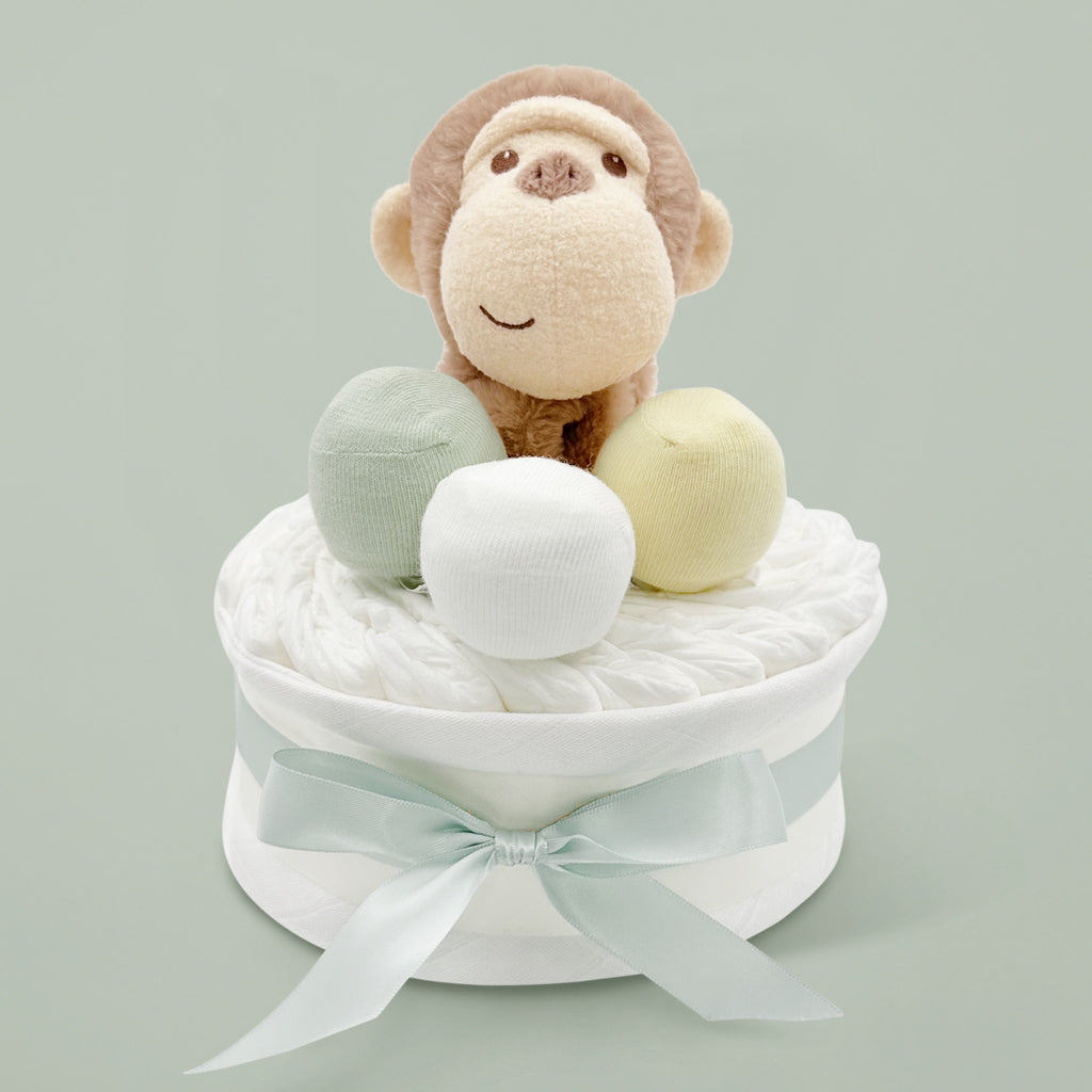 New Baby Gift Morris Monkey Nappy Cake