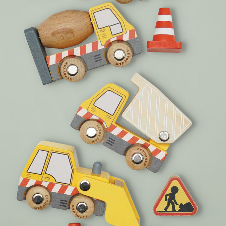 Le Toy Van Wooden Construction Set Close Up