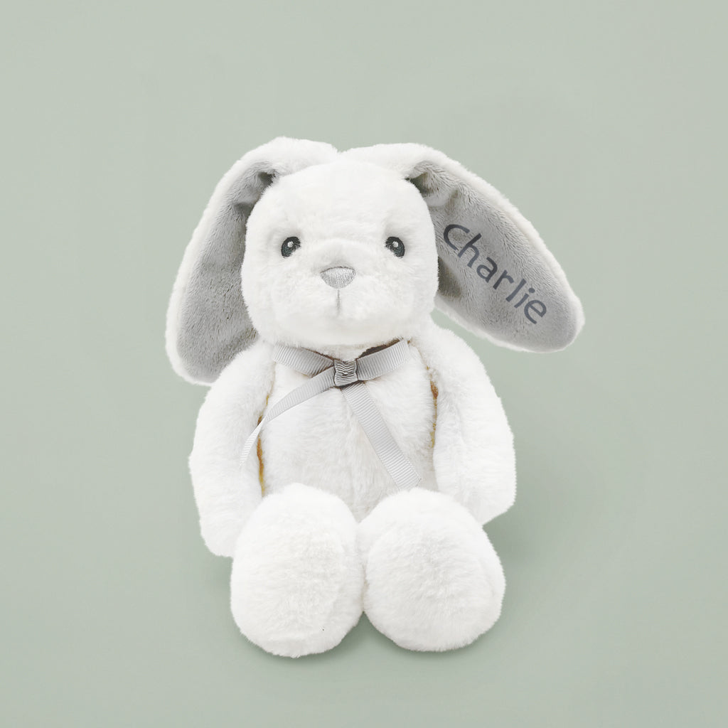 Personalised Little Grey Bunny and Little Love Baby Pyjamas