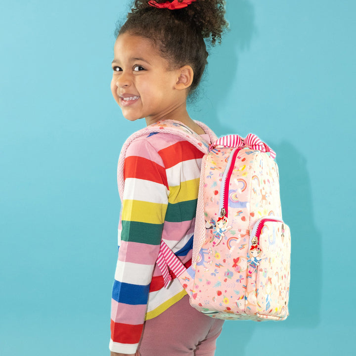 Child's Patterned Pink Backpack