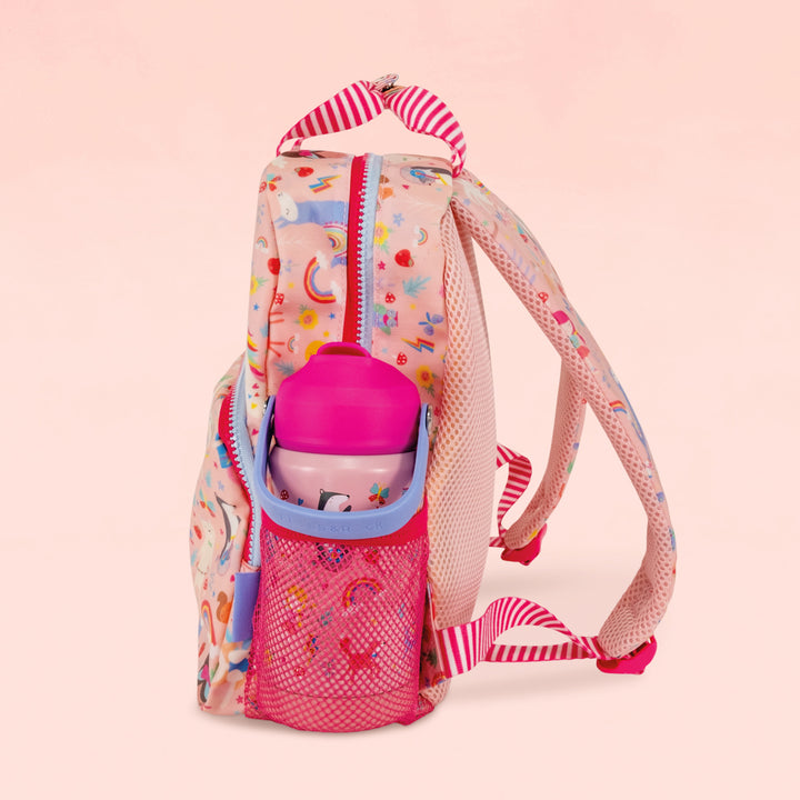 Children's Pink Floss & Rock Backpack with Matching Drinks Bottle
