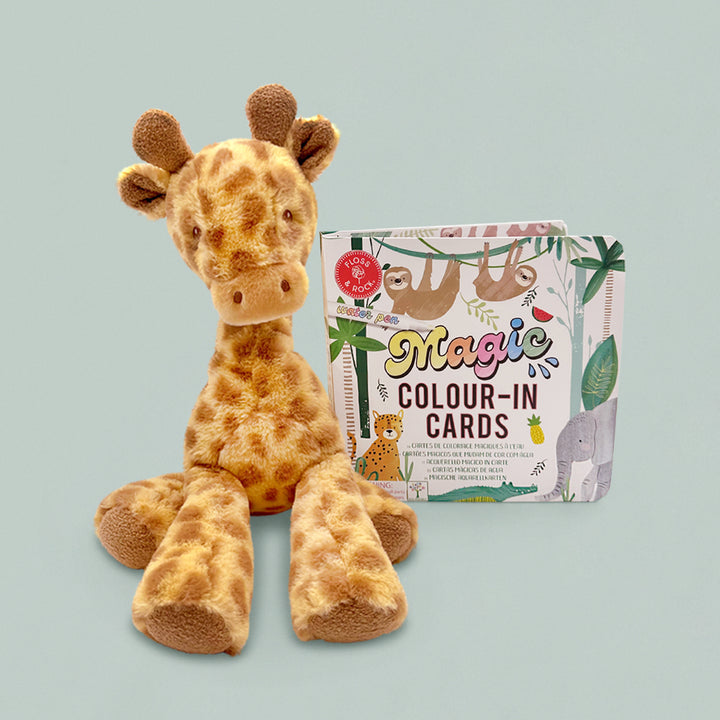 Floss & Rock Jungle Magic Water Cards with Georgie Giraffe Soft Toy