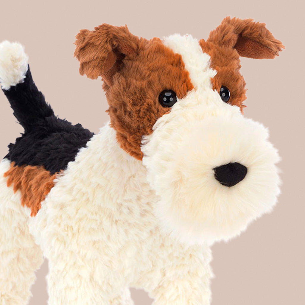 Jellycat Hector Fox Terrier Soft Toy, Close Up