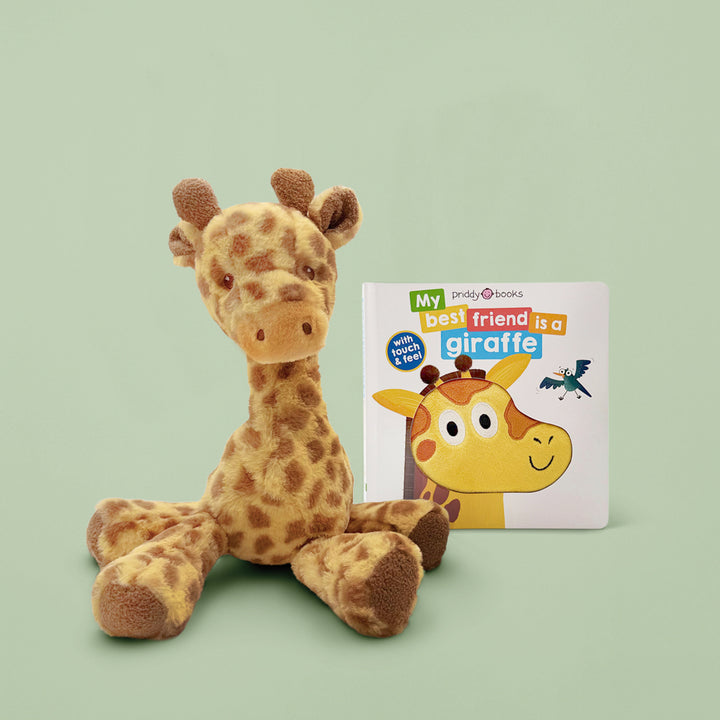 Georgie Giraffe Soft Toy with Giraffe Board Book Toddler Gift Set