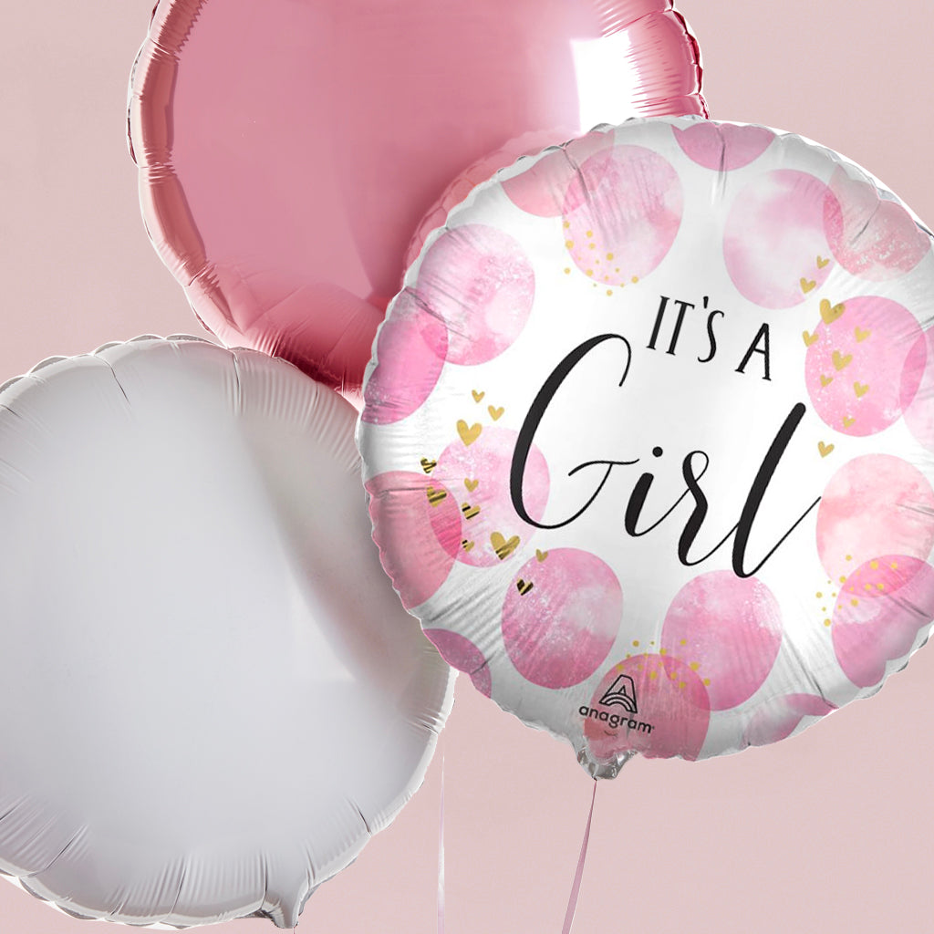 It's A Girl Balloon Trio