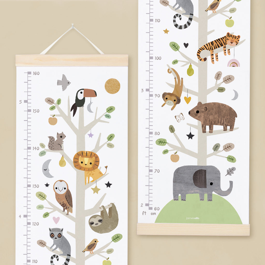 James Ellis Wooden Height Chart, Jungle