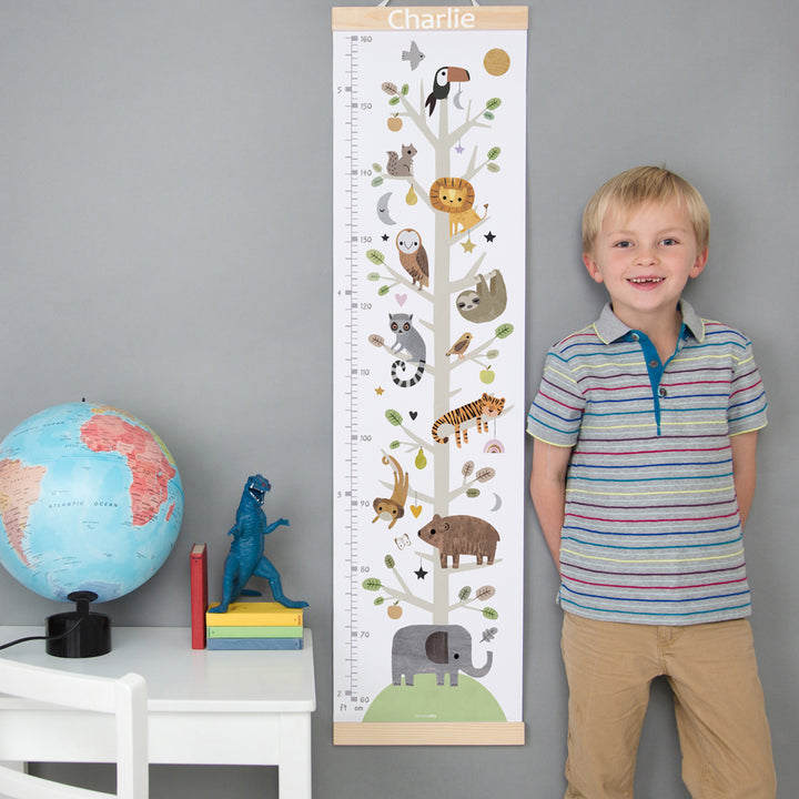 James Ellis Personalised Wooden Height Chart, Jungle