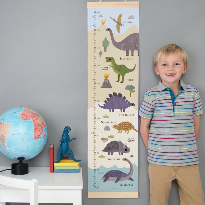 James Ellis Wooden Height Chart, Dinosaur