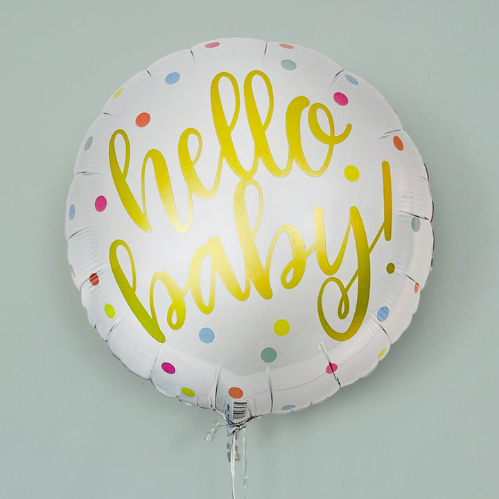 Personalised Morris Monkey Soft Toy Gift Set With Hello Baby Balloon, Blue