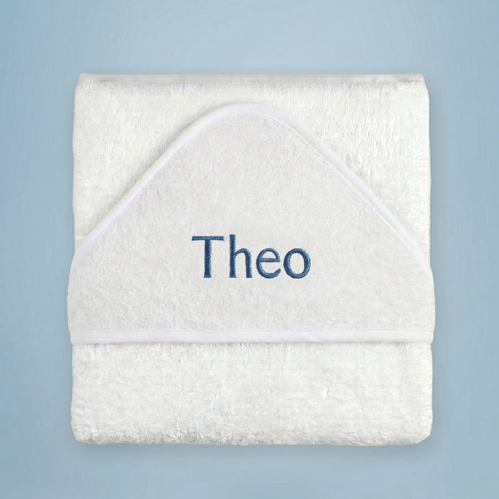 Personalised Baby Boy Hooded Towel