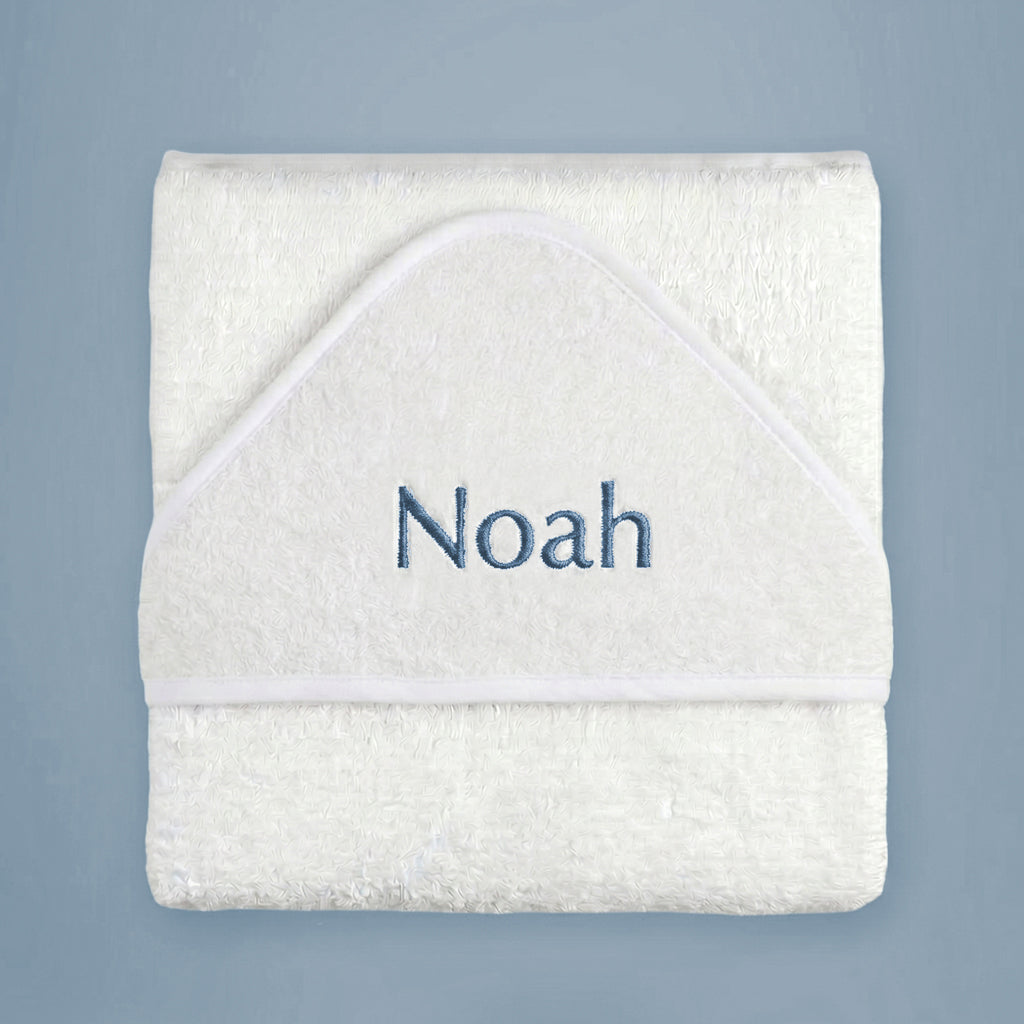 Personalised Hooded Towel, Blue 1-2 Years