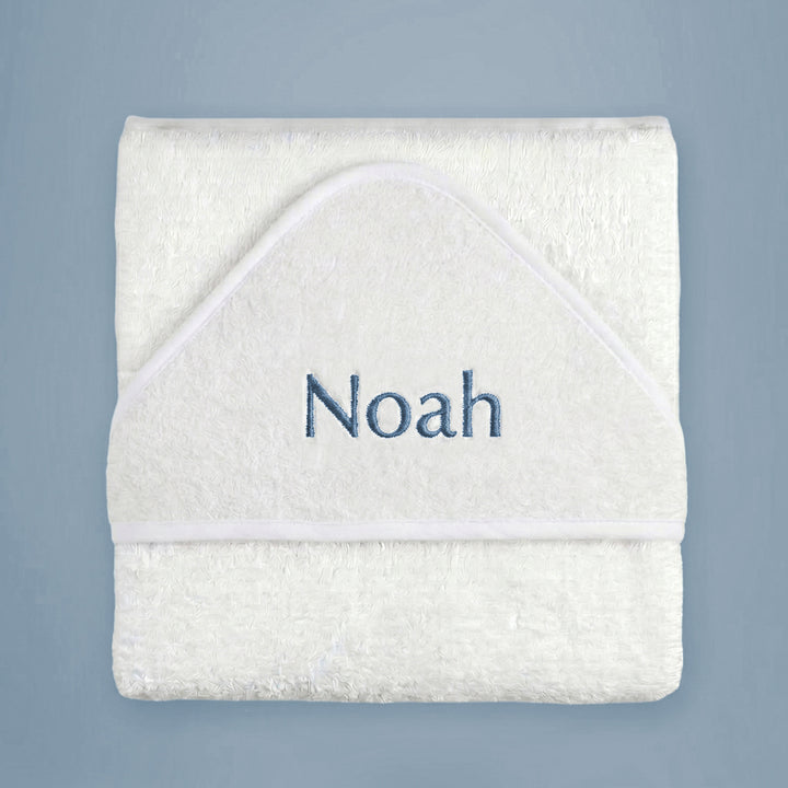 Personalised Hooded Towel, Blue 1-2 Years