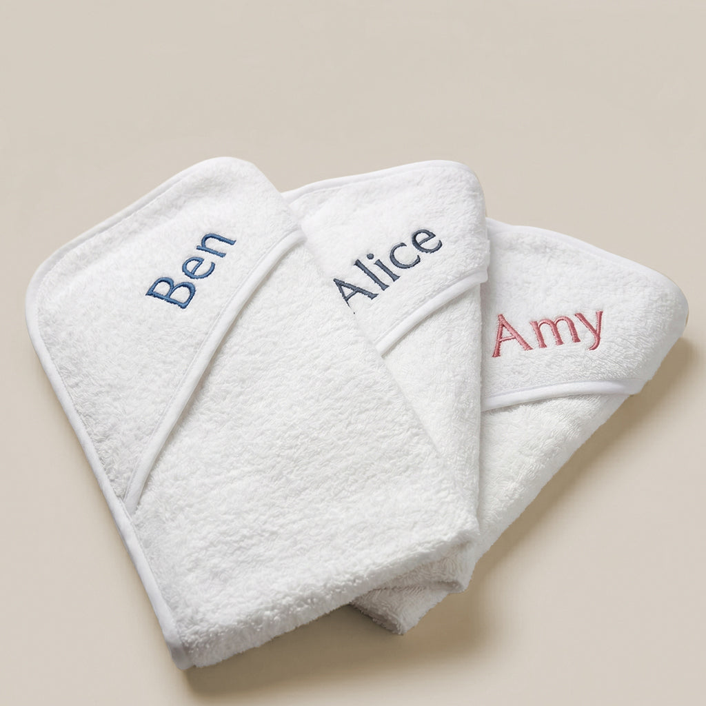 Personalised Baby Boy Hooded Towel